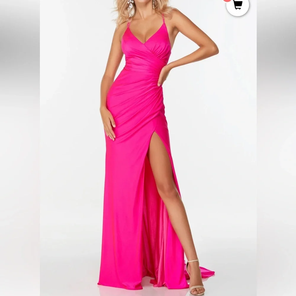Elegant Pink Evening Gown - Picture 4 of 5